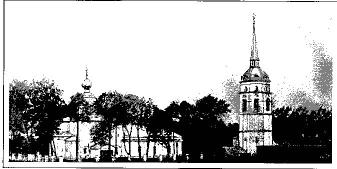Церковь Дмитрия Солунского. XYI в. Колокольня. Фото до 1917 г.  г.Гдов, Ансамбль Гдовского Кремля.