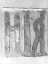 Церковь Воскресения Христова. XV в. Фрагмент керамического храмозданного пояса. Фото  1963 г.  д.Пустое Воскресение, Пыталовский р-он.