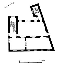 Дом Г.Д.Герца. 1917 г. План 1-го этажа.  г.Псков, ул.Некрасова, д.44