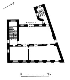 Дом Г.Д.Герца. 1917 г. План 2-го этажа.  г.Псков, ул.Некрасова, д.44