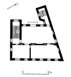 Дом Г.Д.Герца. 1917 г. План 3-го этажа.  г.Псков, ул.Некрасова, д.44